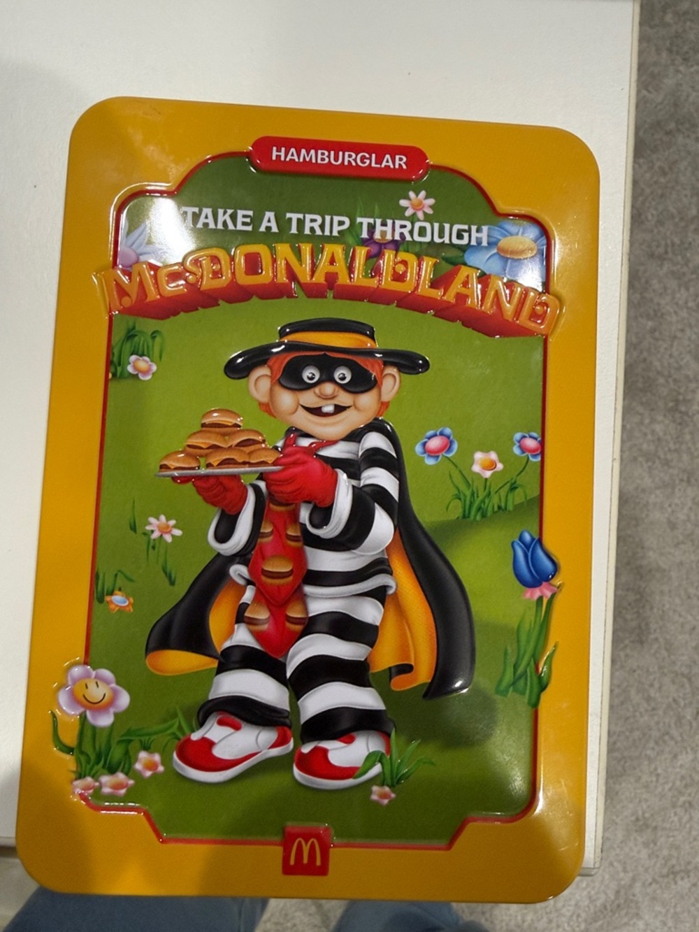 McDonald's Hamburglar Tin - Yellow, Black, Red, Green